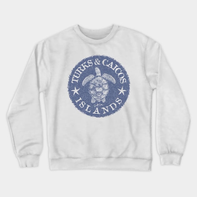 Turks & Caicos Islands Sea Turtle (Distressed) Crewneck Sweatshirt by jcombs